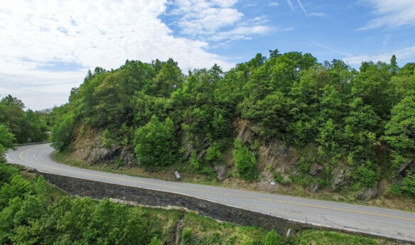 winding road through mountain